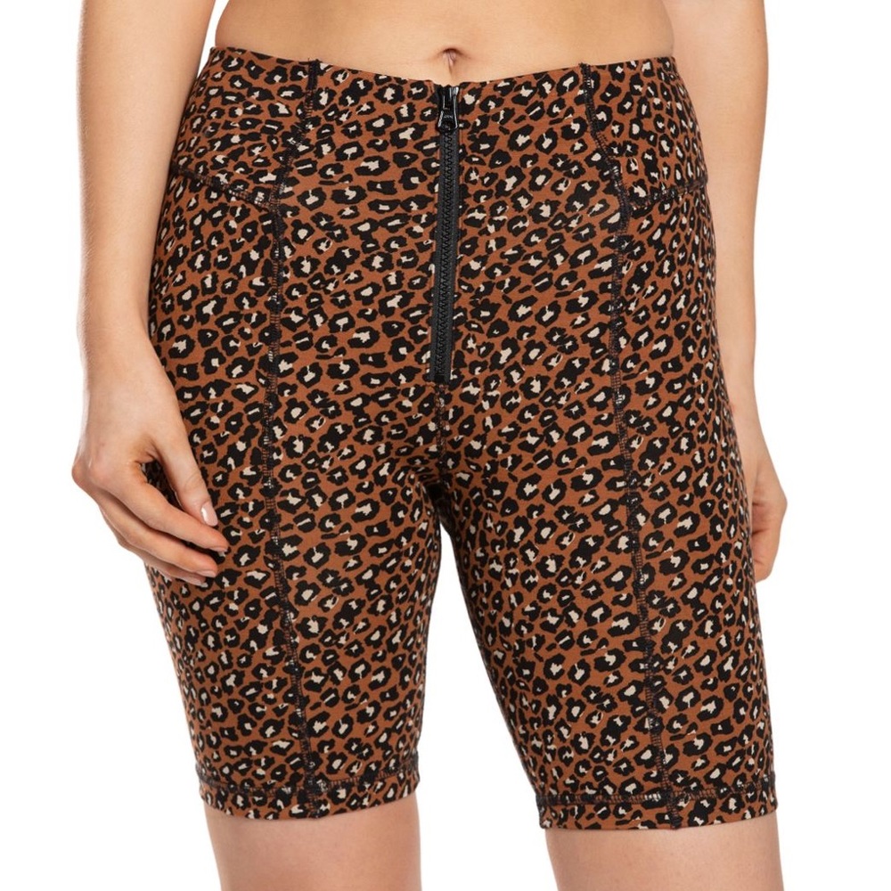 Free People Leopard Bike Short